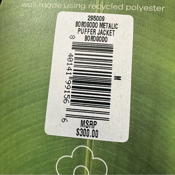 FARM RIO Borogodo Metallic Reversible Puffer Jacket Size Medium NWT - Picture 13 of 14